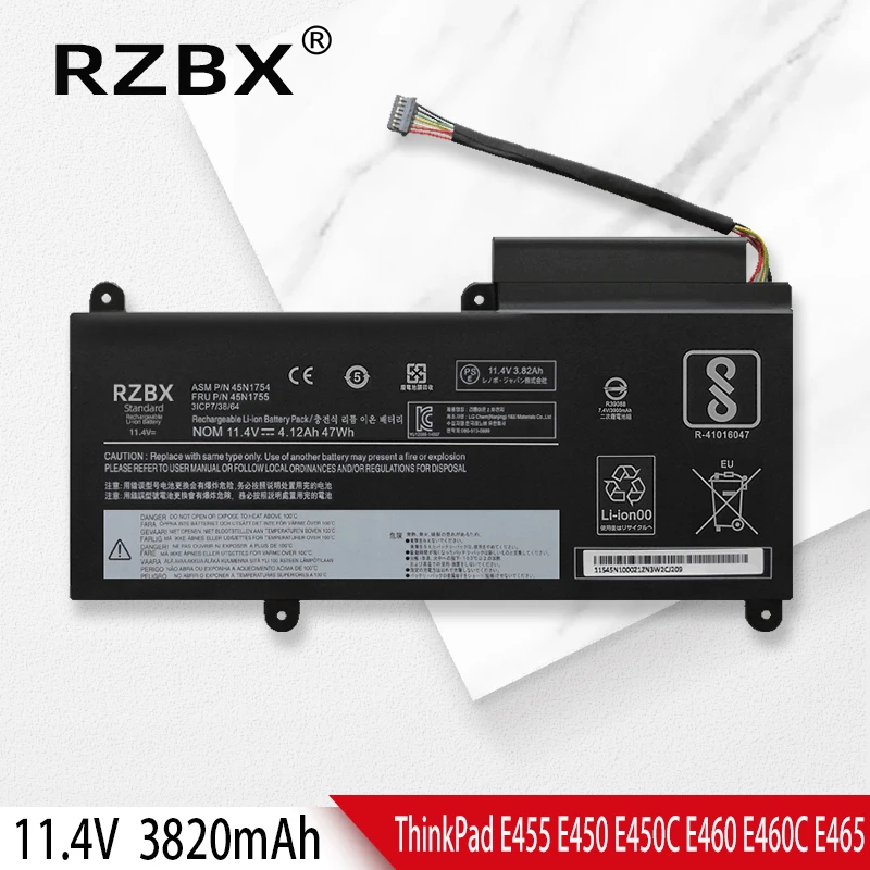 RZBX 45N1752/1753/1754 45N1755/1756/1757 Baterija za prijenosno računalo Lenovo ThinkPad E450 E450C E455 E460 E460C E465 TP00067A TP00067C