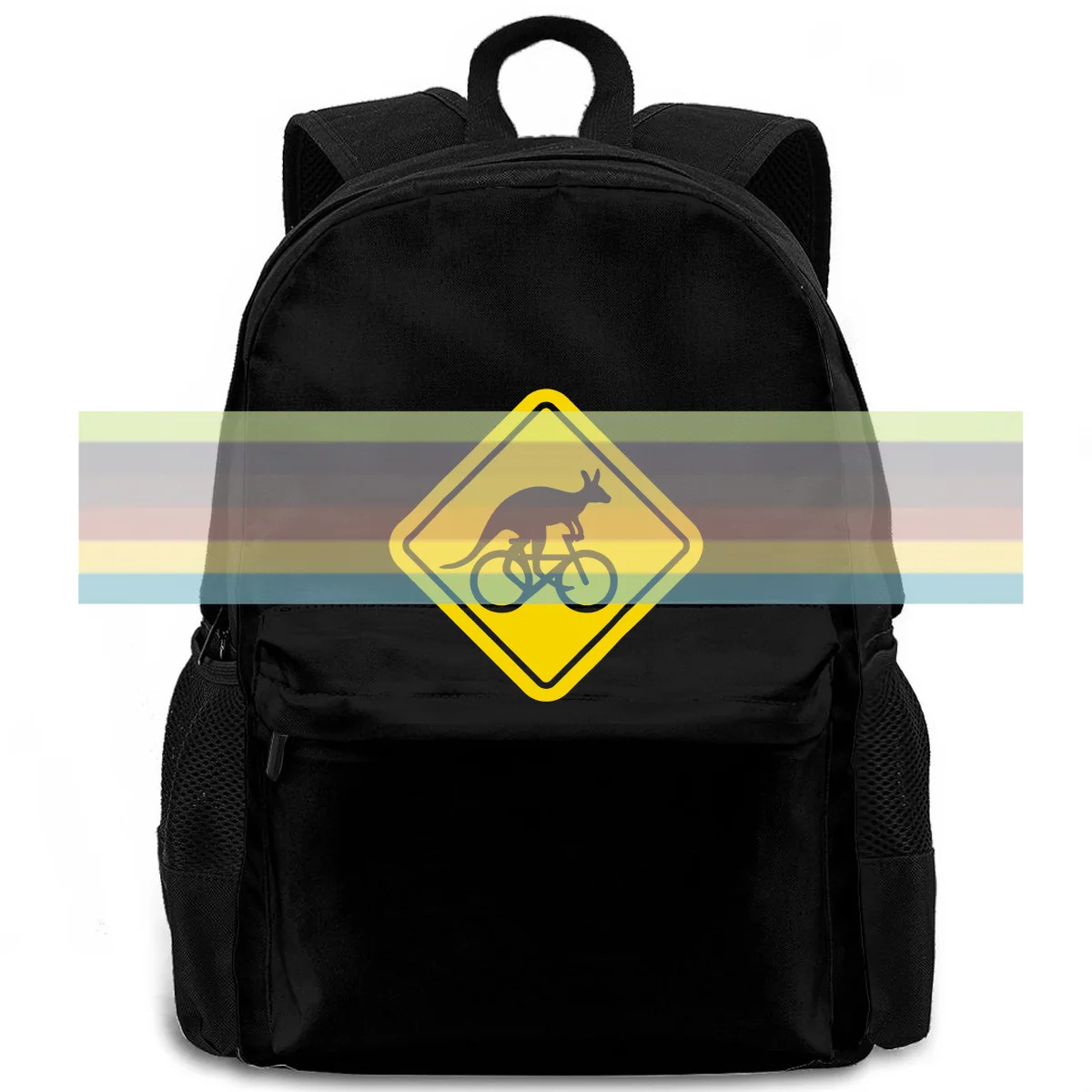 Klokan Biciklizam Australija znak sigurnosti Ispis Brand žene muškarci ruksak za laptop putovanja skijanja za odrasle student