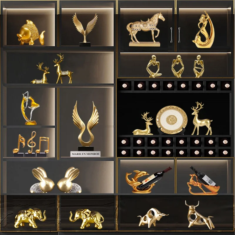 Dodatna oprema za Uređenje Kuće Životinjske Figurice Zlatni Nakit Soba Dekor Društvene Pribor Svadbeni Poklon Figurice za Unutrašnjost