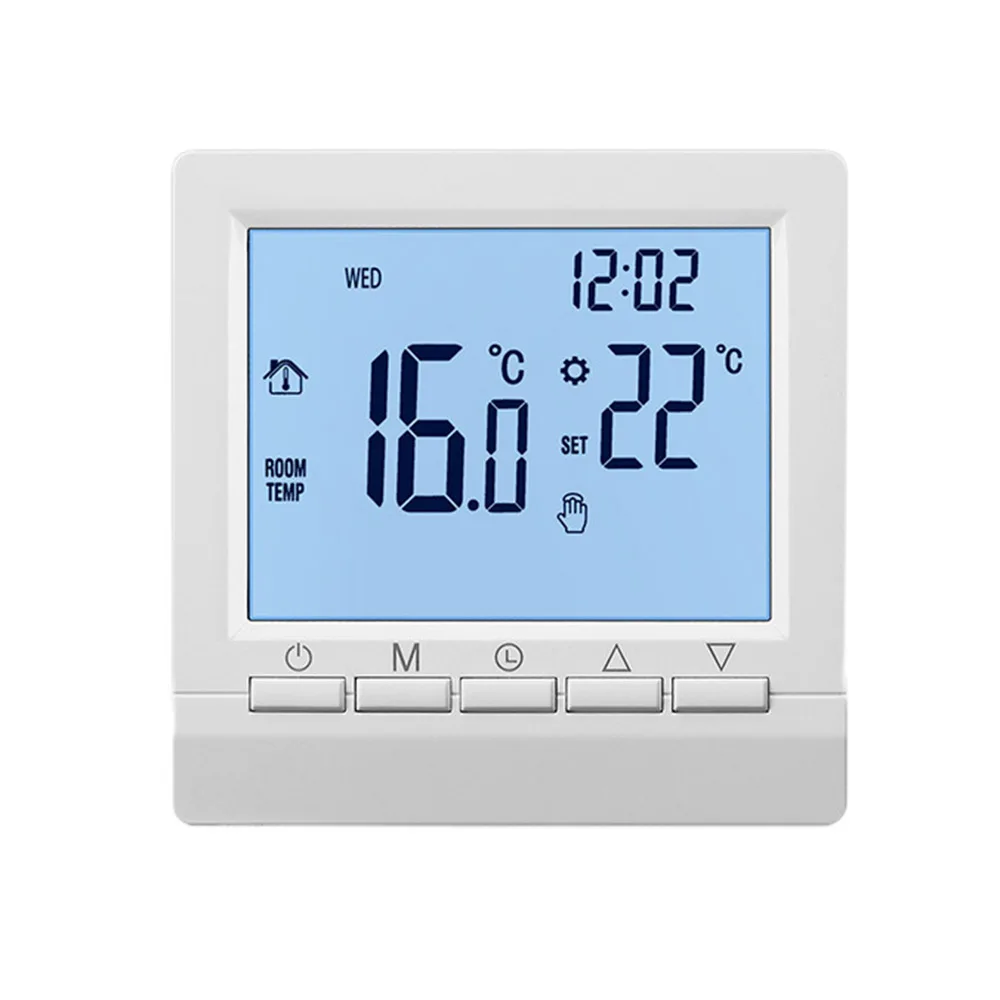 LCD zaslon Tjedni Programiranje Intelektualni Termostat 3A Zidni Termostat Za Štednjak Plinski Termostat Za peći Sa baterijskim napajanjem