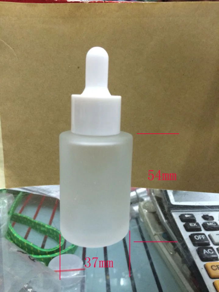 100pc 30 ml zamrzivaču ILI prozirna prazna staklena boca-капельница s bijelim poklopcem, 1 unca staklene boce-kapaljka, 30 ml staklene boce za tekućine